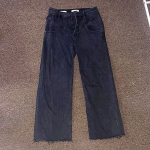 Vigoss High-Rise Wide Leg Black Jeans Size 27